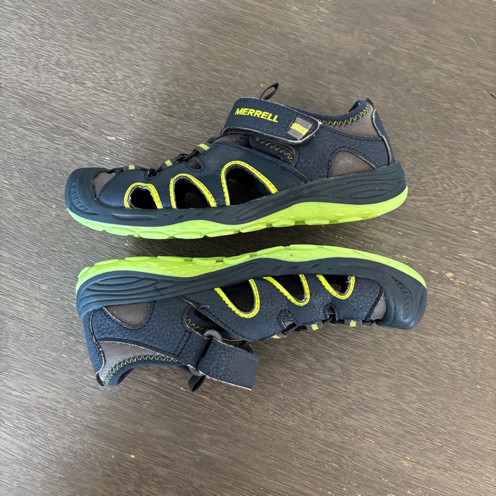 Merrell Kids' Navy and Neon Water Shoes - Picture 8 of 12